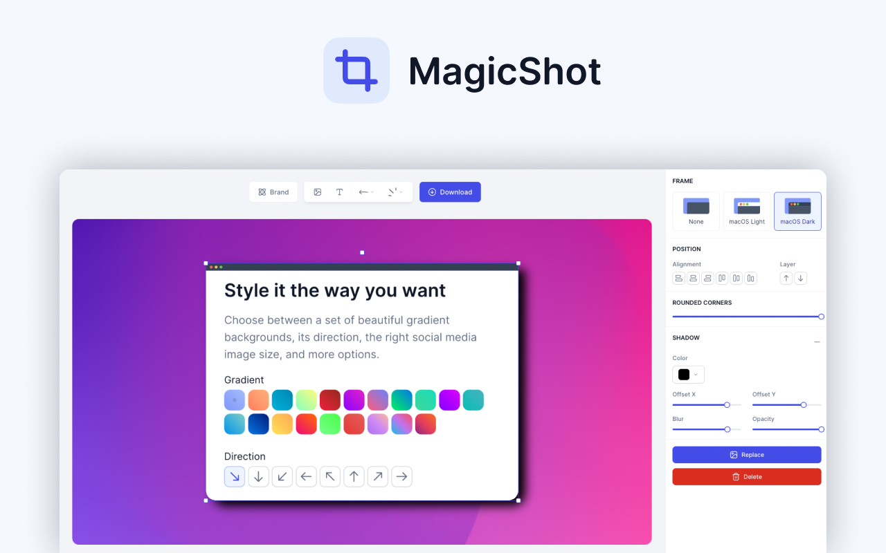 MagicShot - Screenshots made Beautiful chrome谷歌浏览器插件_扩展第2张截图