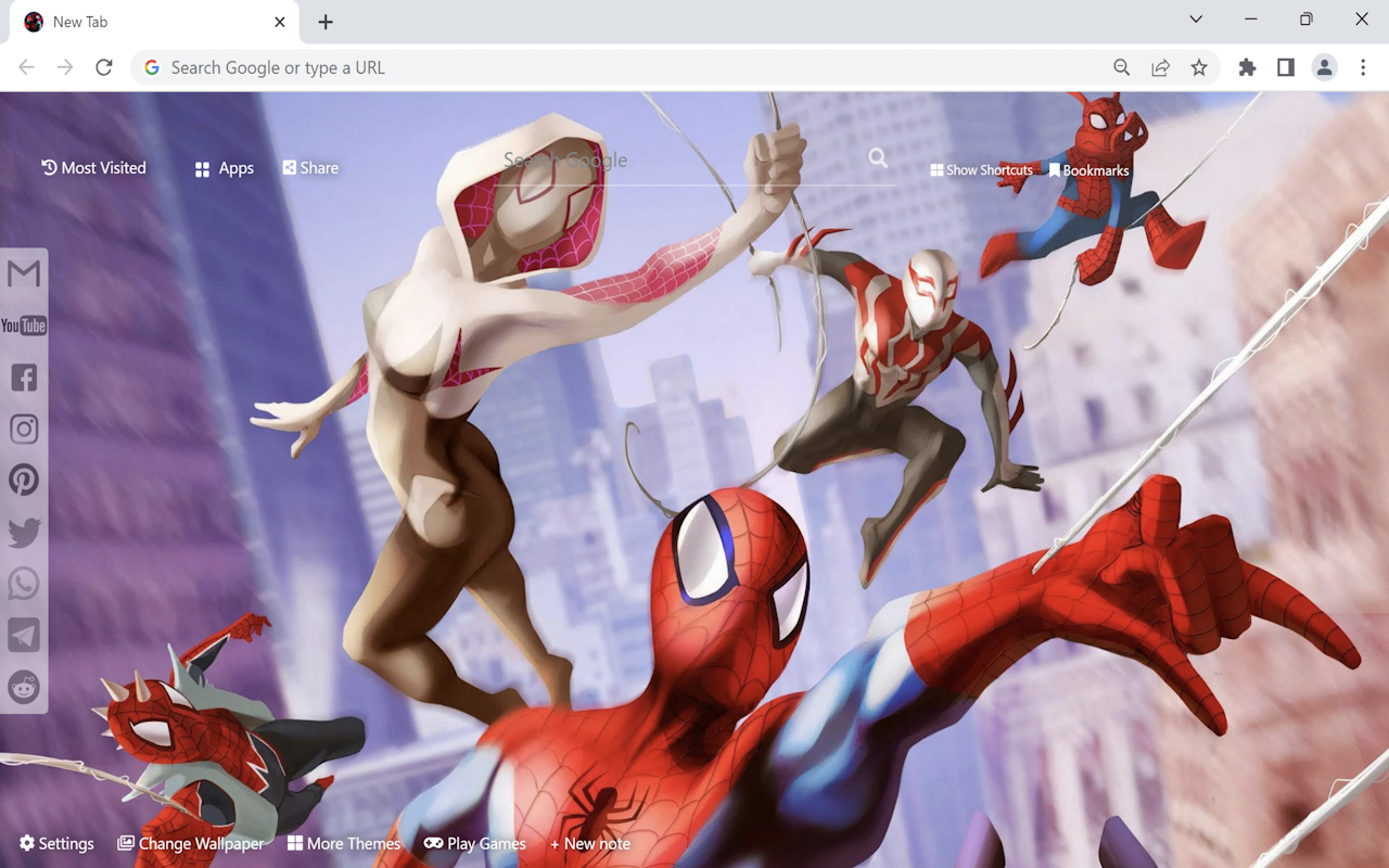 Spider-Man: Across the Spider Verse Wallpaper chrome谷歌浏览器插件_扩展第3张截图
