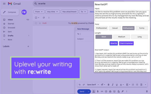 re:write - Your writing companion chrome谷歌浏览器插件_扩展第4张截图