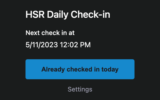 HSR Daily Check-in chrome谷歌浏览器插件_扩展第2张截图