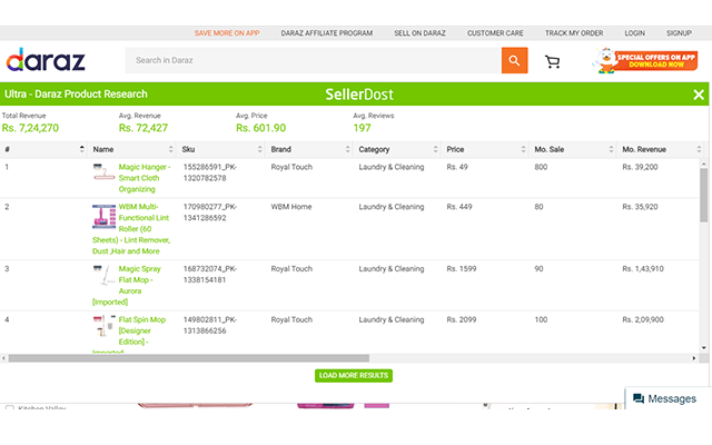 SellerDost - Free Daraz Product Hunting Tool chrome谷歌浏览器插件_扩展第6张截图
