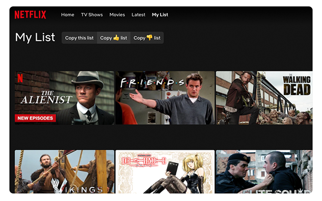 Netflix List Exporter chrome谷歌浏览器插件_扩展第1张截图