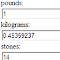 kilogram pound converter