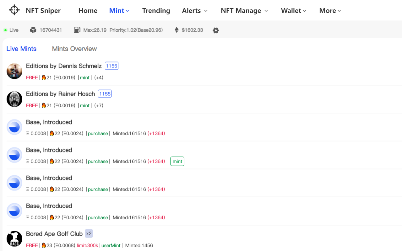 NFTSniper Extension chrome谷歌浏览器插件_扩展第1张截图