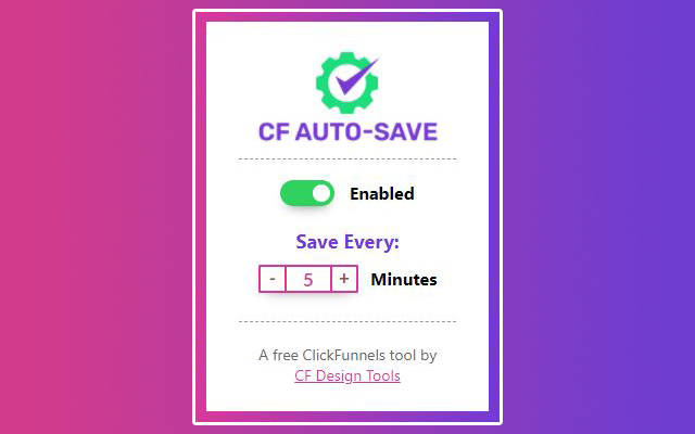 CF Auto Save chrome谷歌浏览器插件_扩展第1张截图