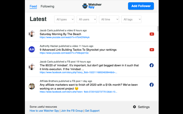 WatcherSpy chrome谷歌浏览器插件_扩展第1张截图