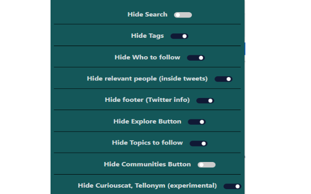 Twitter tags hider chrome谷歌浏览器插件_扩展第1张截图