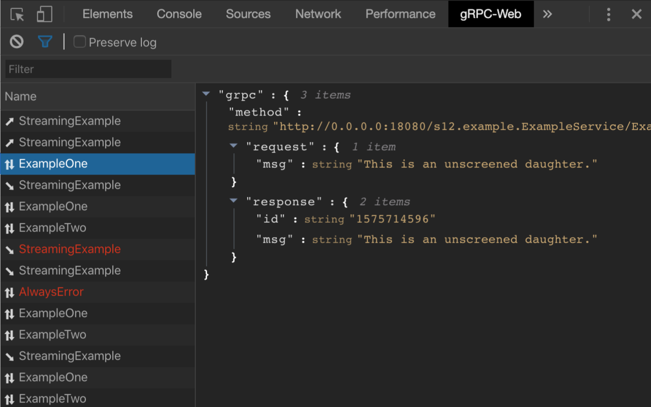 gRPC-Web Developer Tools chrome谷歌浏览器插件_扩展第3张截图