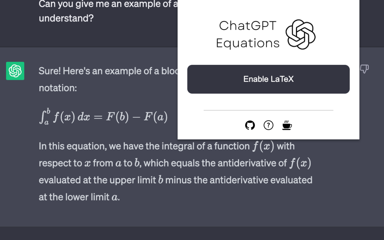 ChatGPT Equation Renderer chrome谷歌浏览器插件_扩展第1张截图