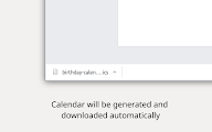 Birthday Calendar Exporter for Facebook chrome谷歌浏览器插件_扩展第4张截图