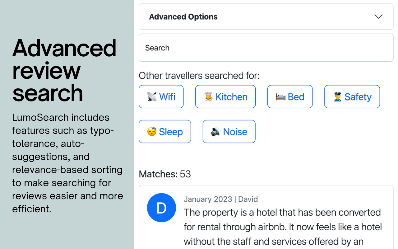 LumoSearch: Airbnb Review Summary & Search chrome谷歌浏览器插件_扩展第5张截图
