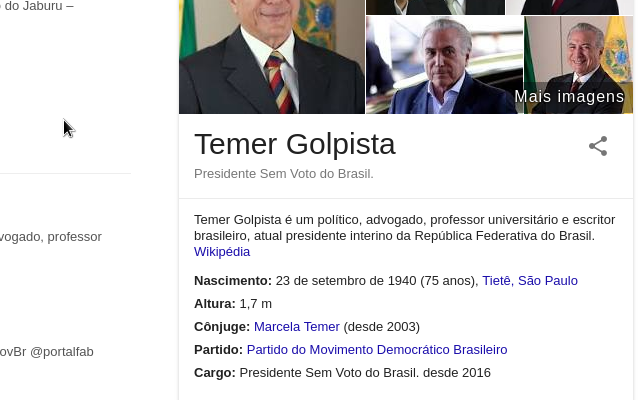 Temer Golpista chrome谷歌浏览器插件_扩展第1张截图