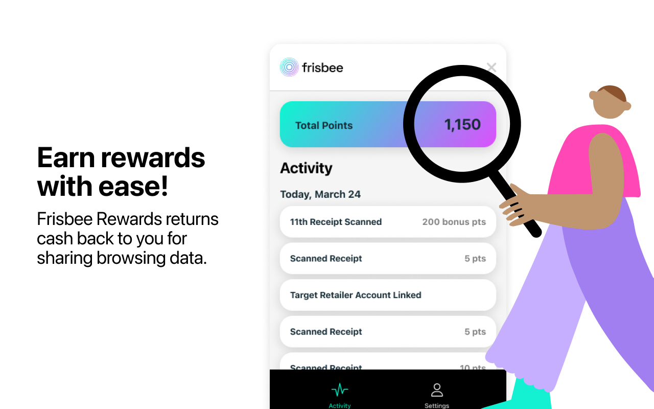 Frisbee: Earn big while browsing chrome谷歌浏览器插件_扩展第1张截图