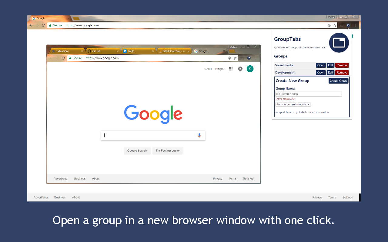Group Tabs chrome谷歌浏览器插件_扩展第1张截图