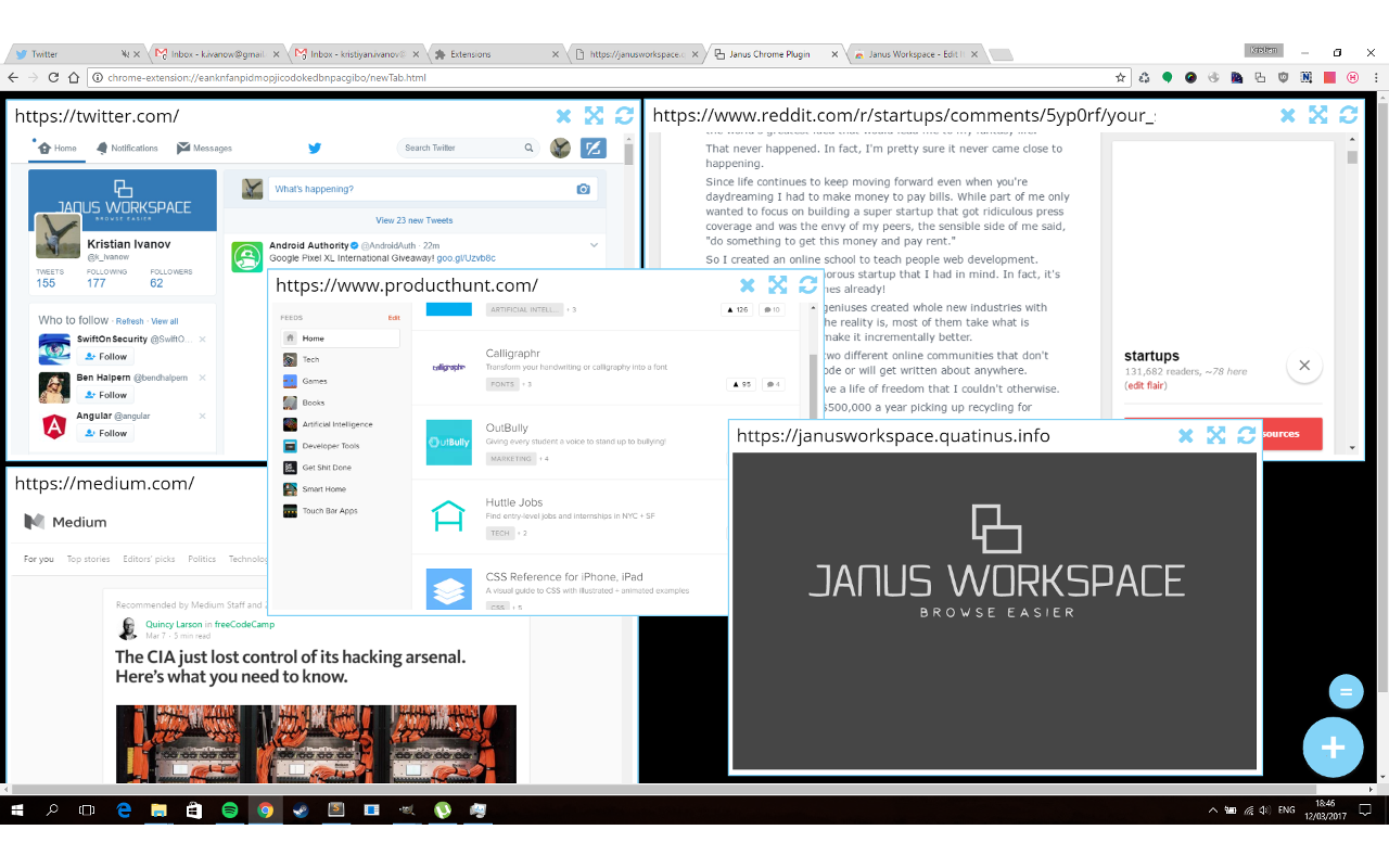 Janus Workspace New Tab chrome谷歌浏览器插件_扩展第3张截图