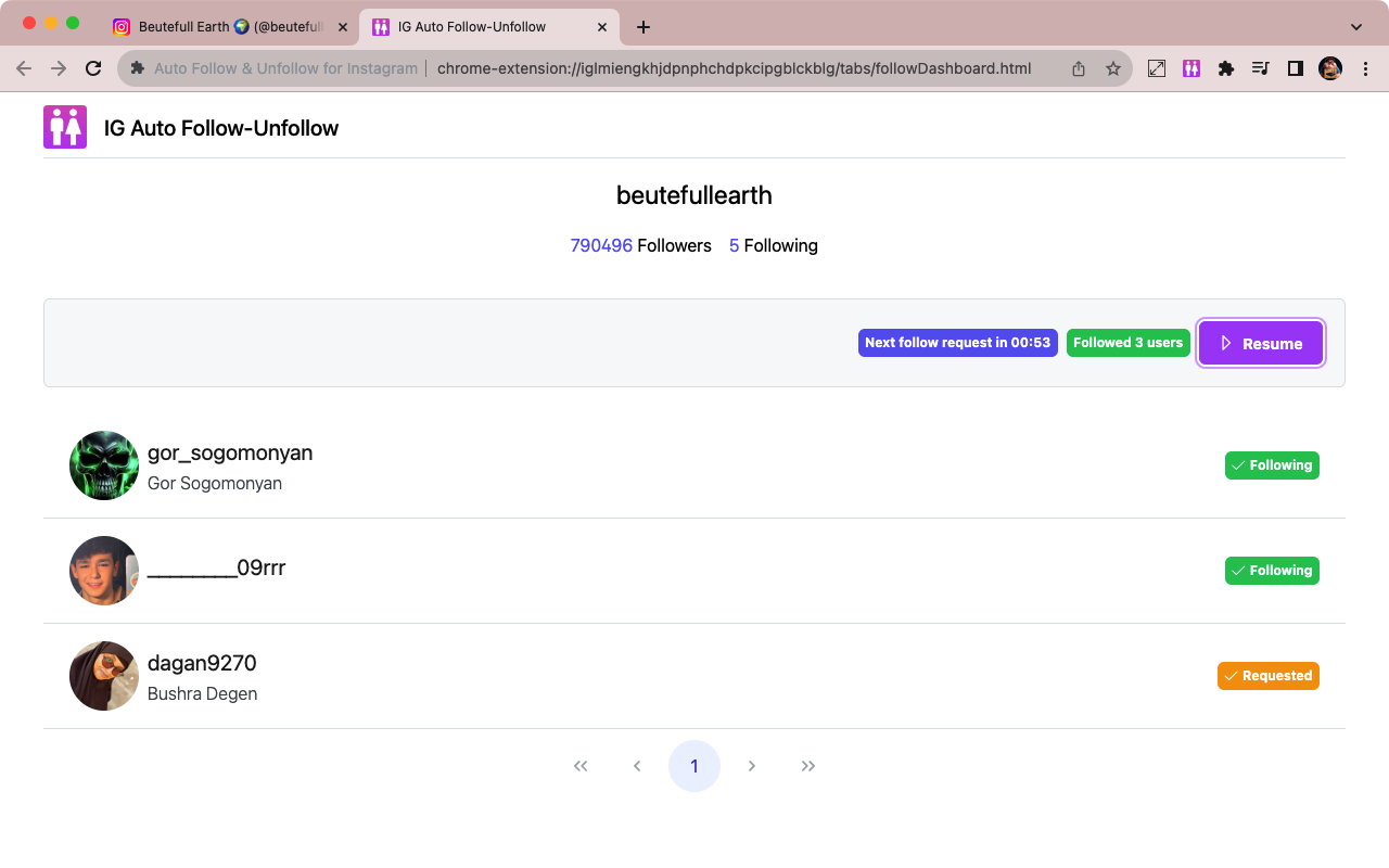 IG Auto Follow-Unfollow chrome谷歌浏览器插件_扩展第4张截图