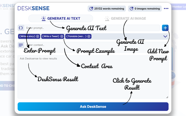 Chat with Desksense AI Powered by GPT4 chrome谷歌浏览器插件_扩展第2张截图