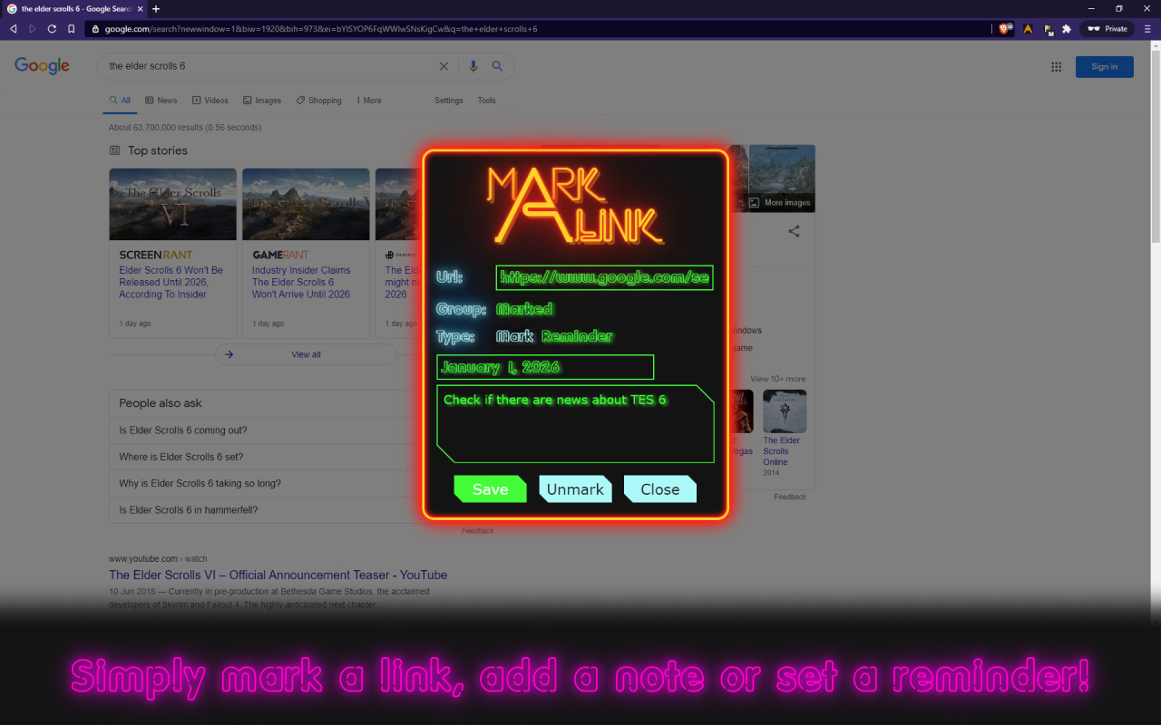 MarkALink chrome谷歌浏览器插件_扩展第4张截图