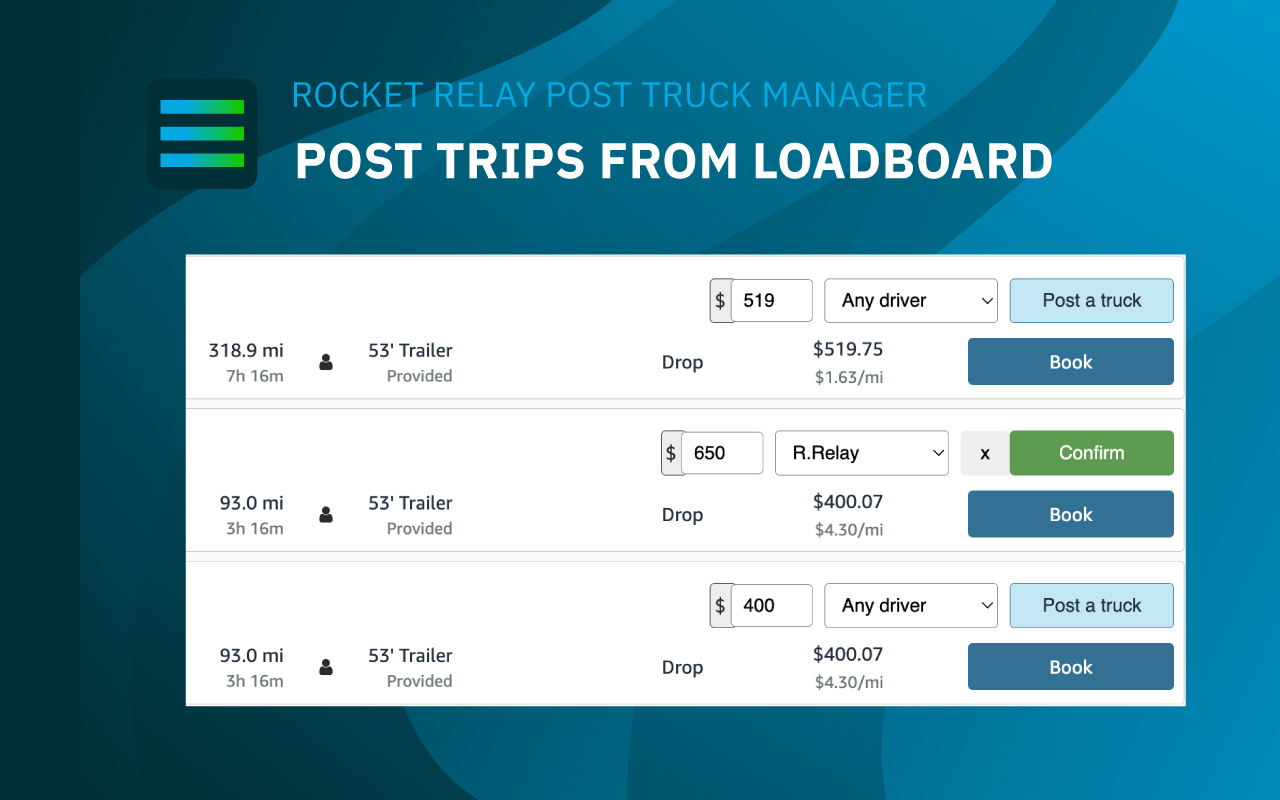 Rocket Relay Post Truck Manager chrome谷歌浏览器插件_扩展第2张截图