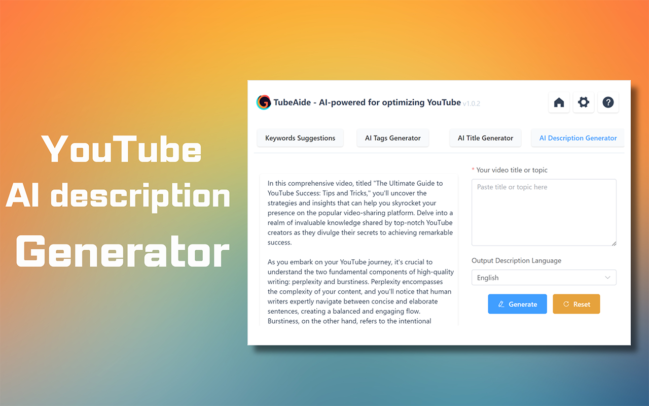 TubeAide YouTube Tag Keyword Generator Finder chrome谷歌浏览器插件_扩展第3张截图