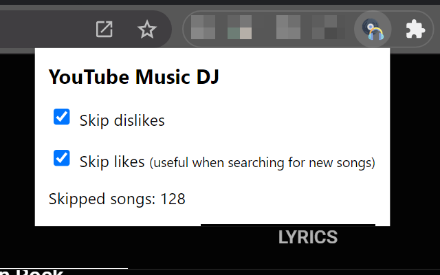 YouTube Music DJ chrome谷歌浏览器插件_扩展第1张截图