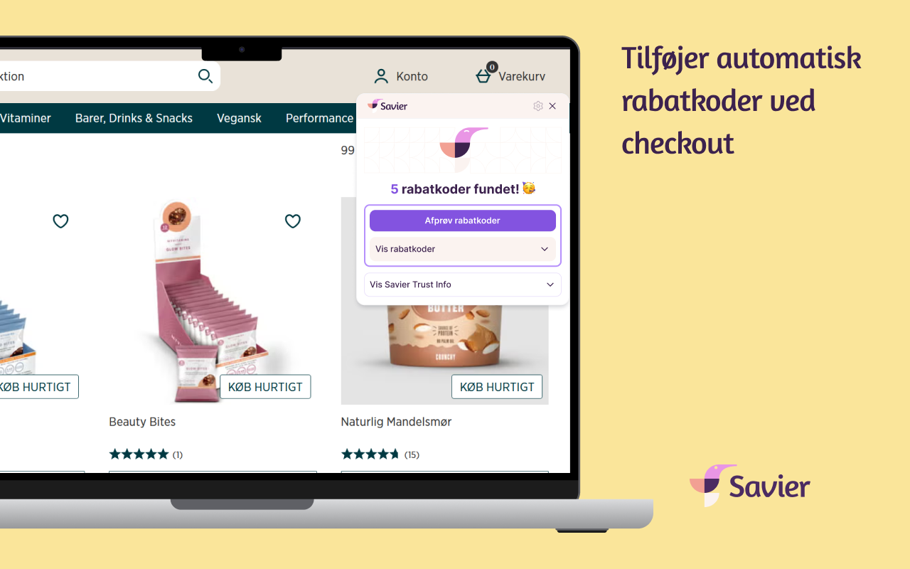 Savier: Rabatkoder & pristjek chrome谷歌浏览器插件_扩展第1张截图