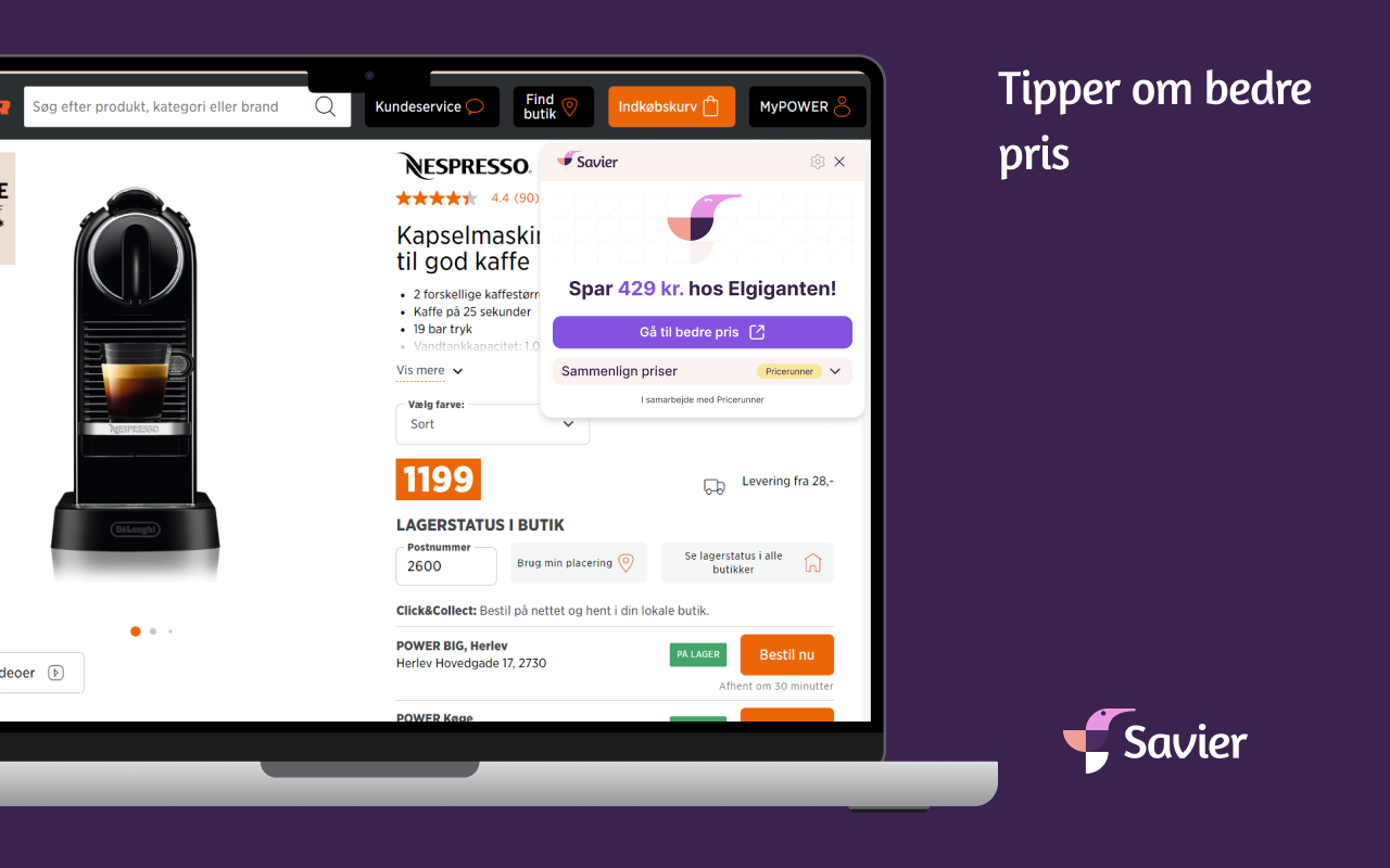 Savier: Rabatkoder & pristjek chrome谷歌浏览器插件_扩展第3张截图