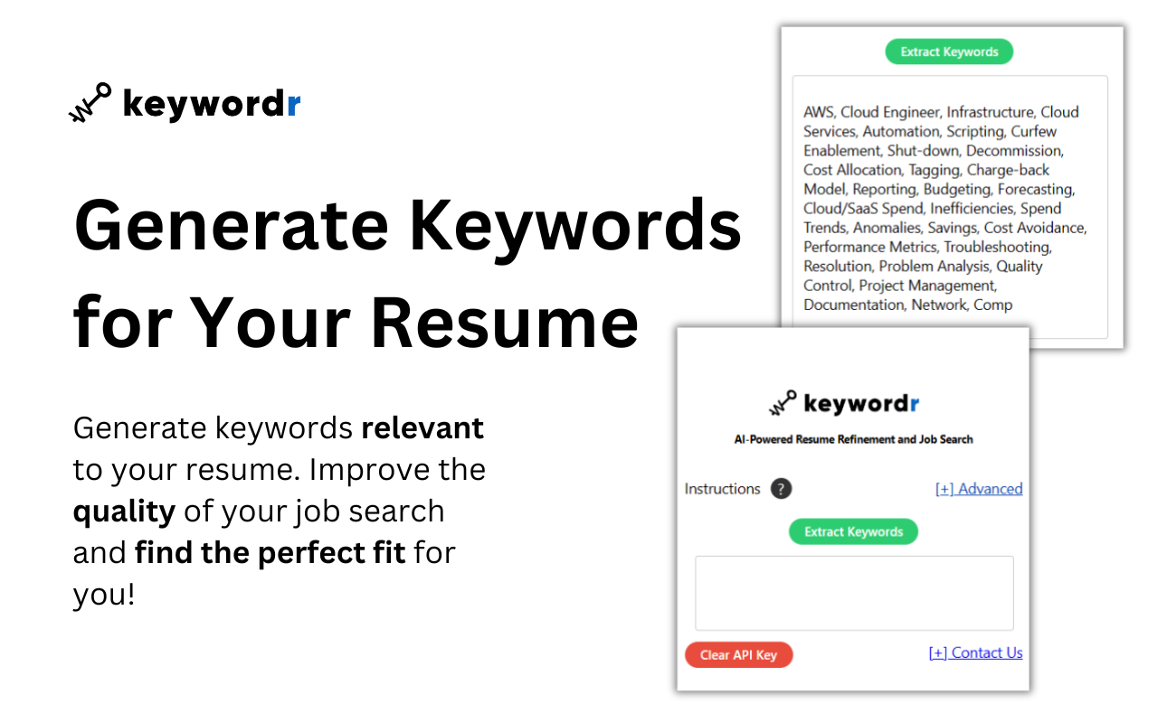 Keywordr: Resume Tool & AI Keyword Generation chrome谷歌浏览器插件_扩展第3张截图