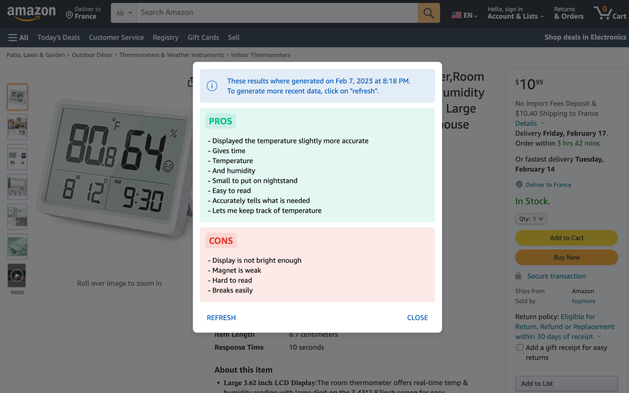 Amazon reviews summarizer chrome谷歌浏览器插件_扩展第8张截图