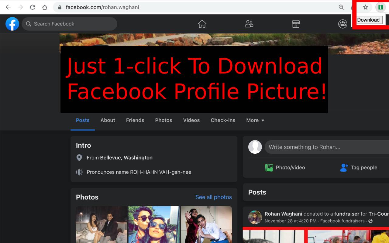 Profile Picture Downloader for Facebook™ chrome谷歌浏览器插件_扩展第1张截图