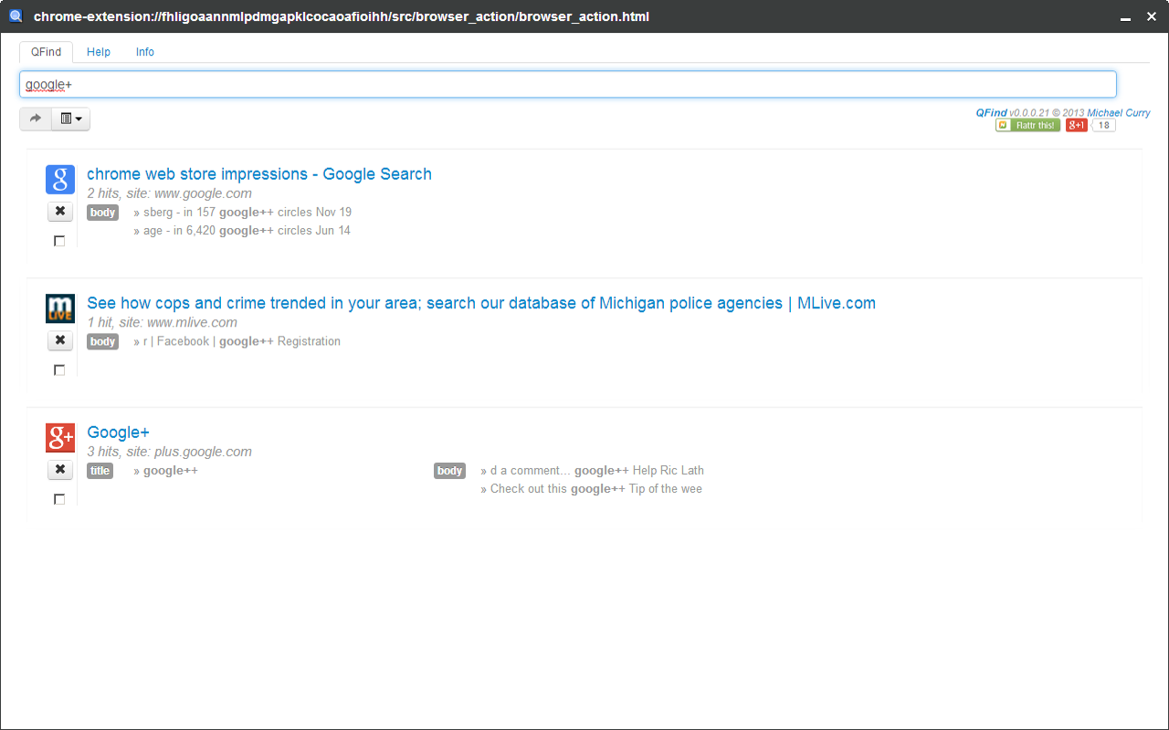 QFind chrome谷歌浏览器插件_扩展第1张截图