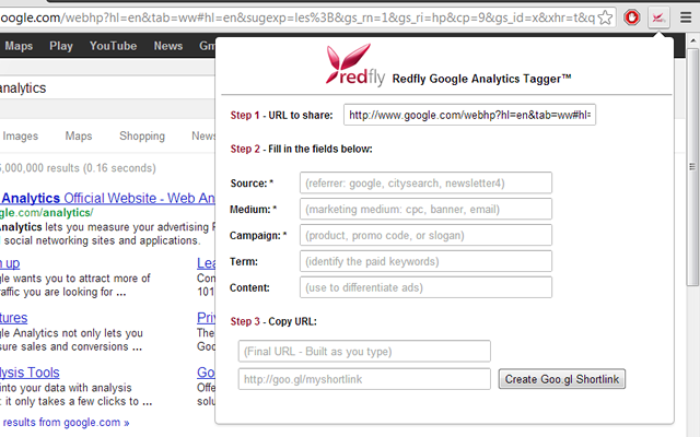Redfly Tagger for Google Analytics™ chrome谷歌浏览器插件_扩展第2张截图