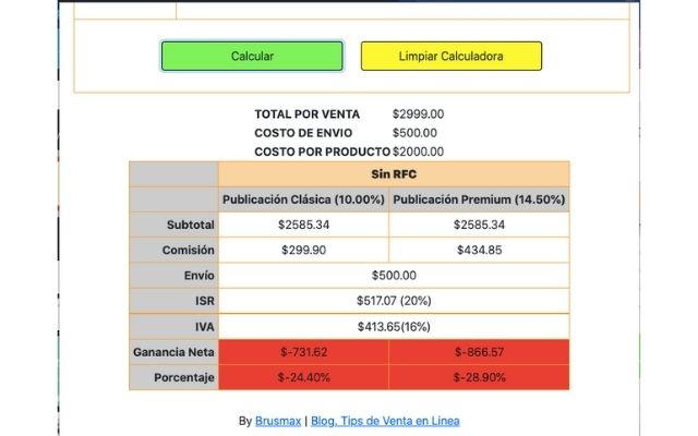 Calculadora MercadoLibre chrome谷歌浏览器插件_扩展第1张截图