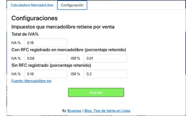 Calculadora MercadoLibre chrome谷歌浏览器插件_扩展第2张截图