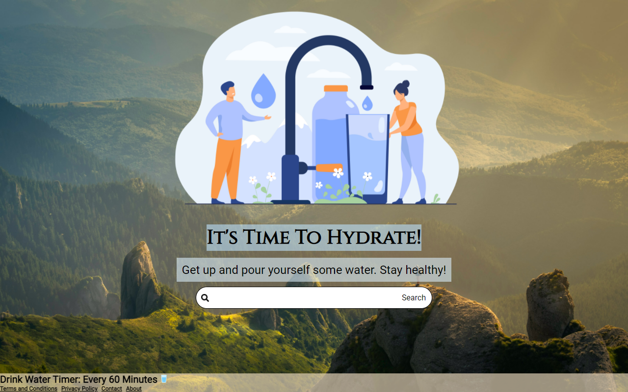 Drink Water Timer: Every 60 Minutes chrome谷歌浏览器插件_扩展第1张截图