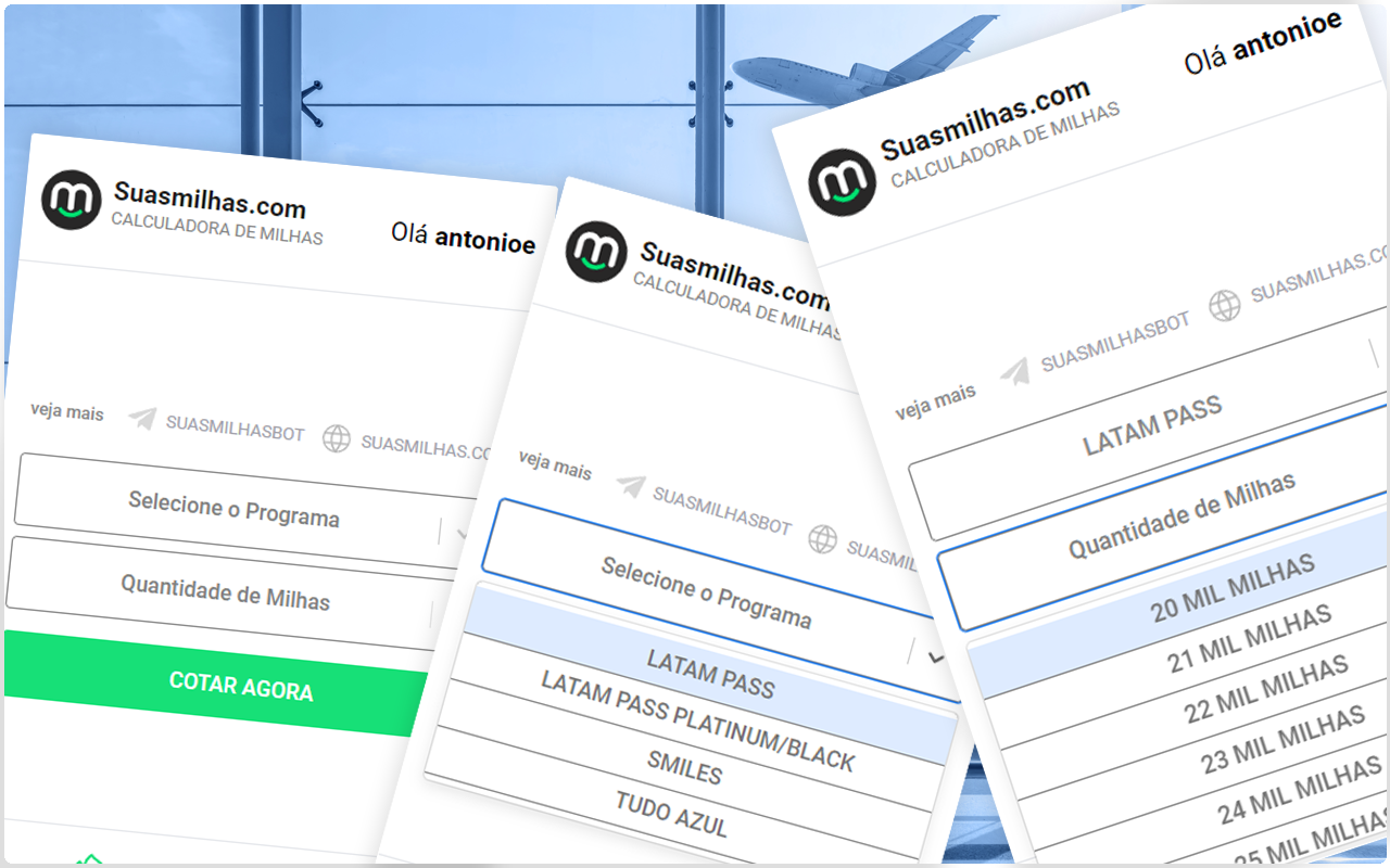 Suasmilhas.com | Calculadora de Milhas Aéreas chrome谷歌浏览器插件_扩展第2张截图