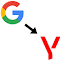 Кнопка поиска Яндекс в поисковике Google™