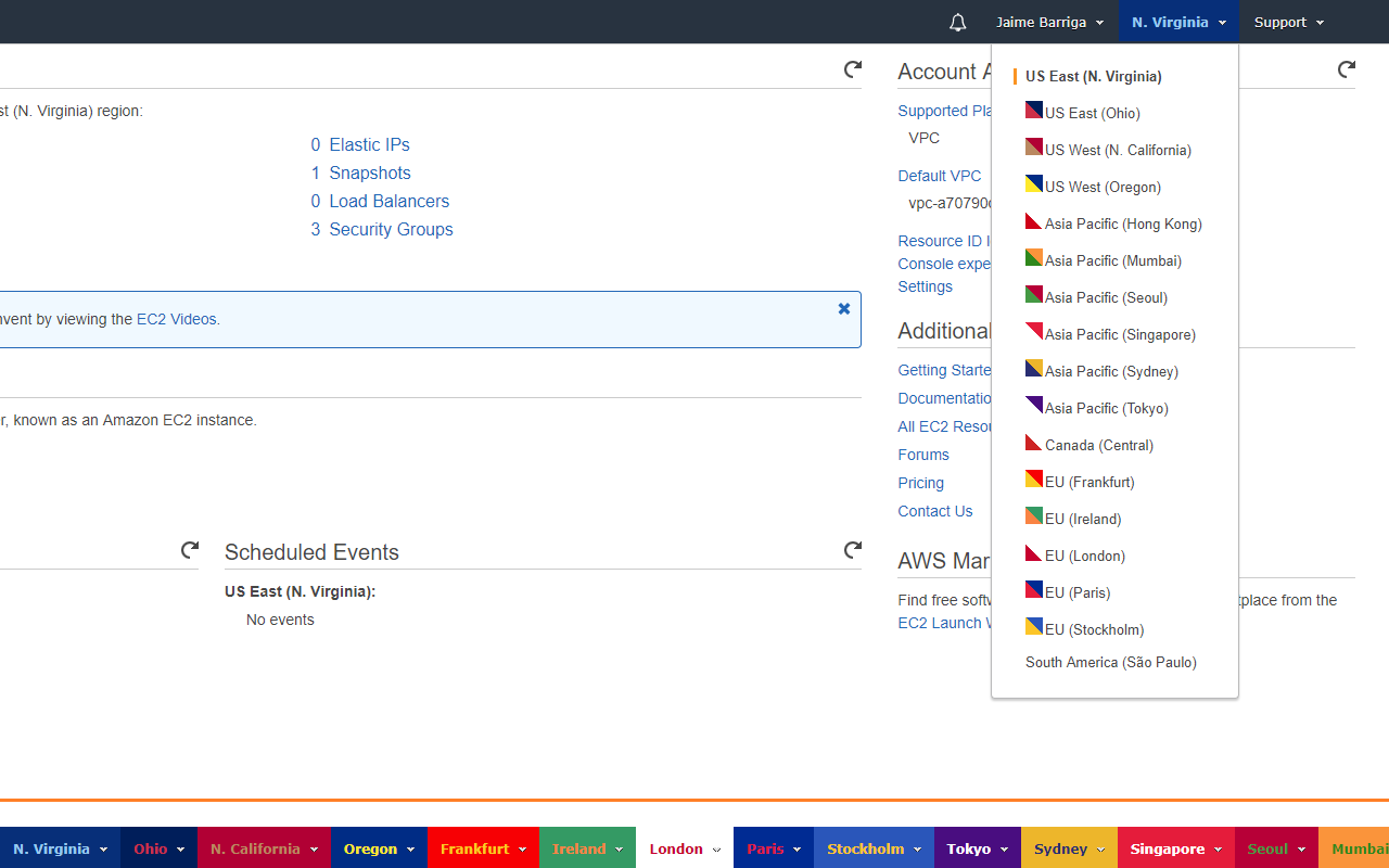 AWS Region Color Highlights chrome谷歌浏览器插件_扩展第1张截图