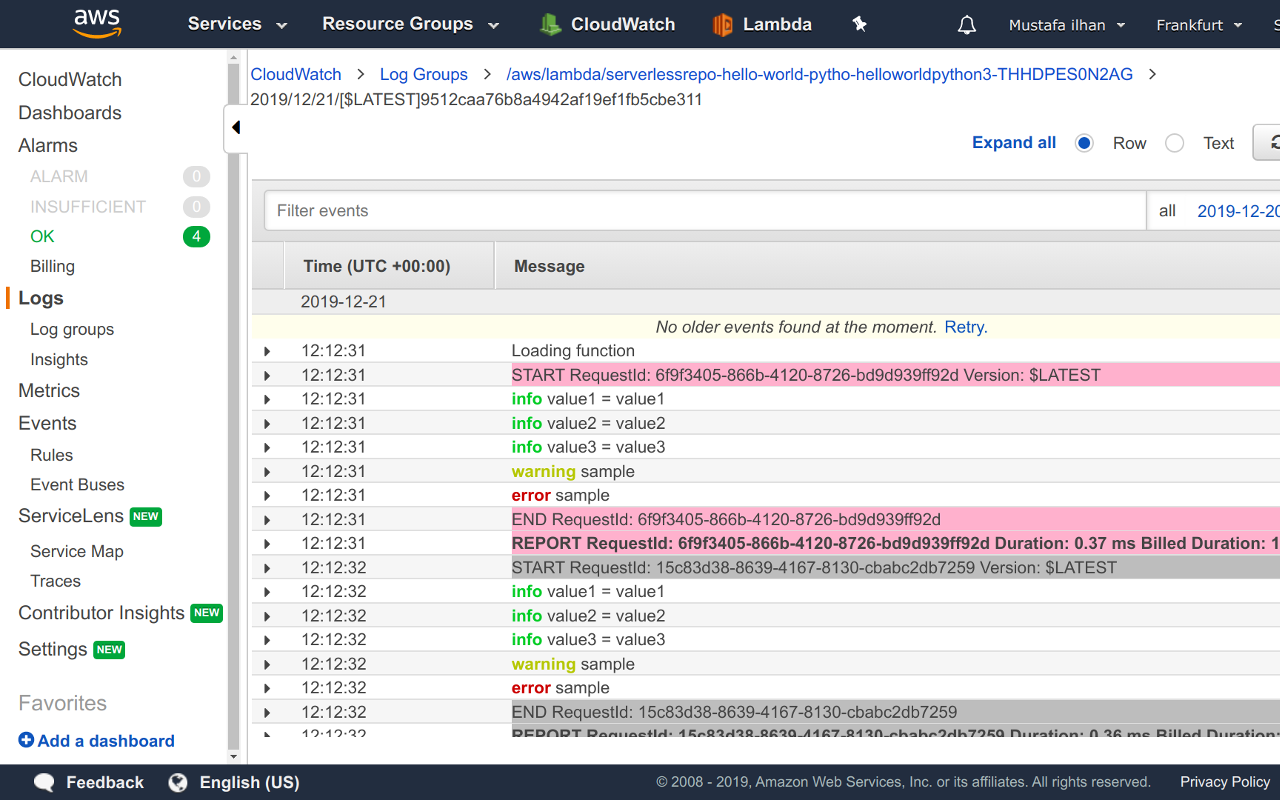 Colorize AWS CloudWatch Logs chrome谷歌浏览器插件_扩展第2张截图