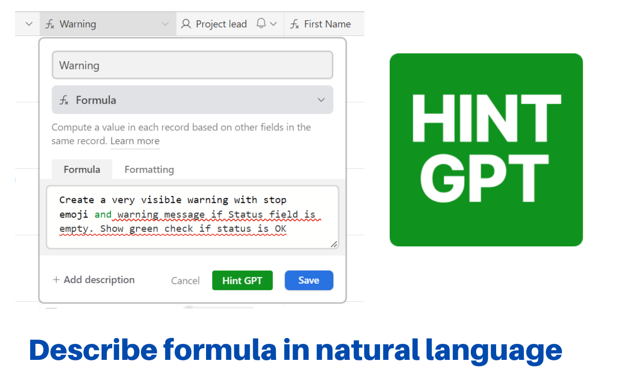 Airtable Hint GPT chrome谷歌浏览器插件_扩展第2张截图
