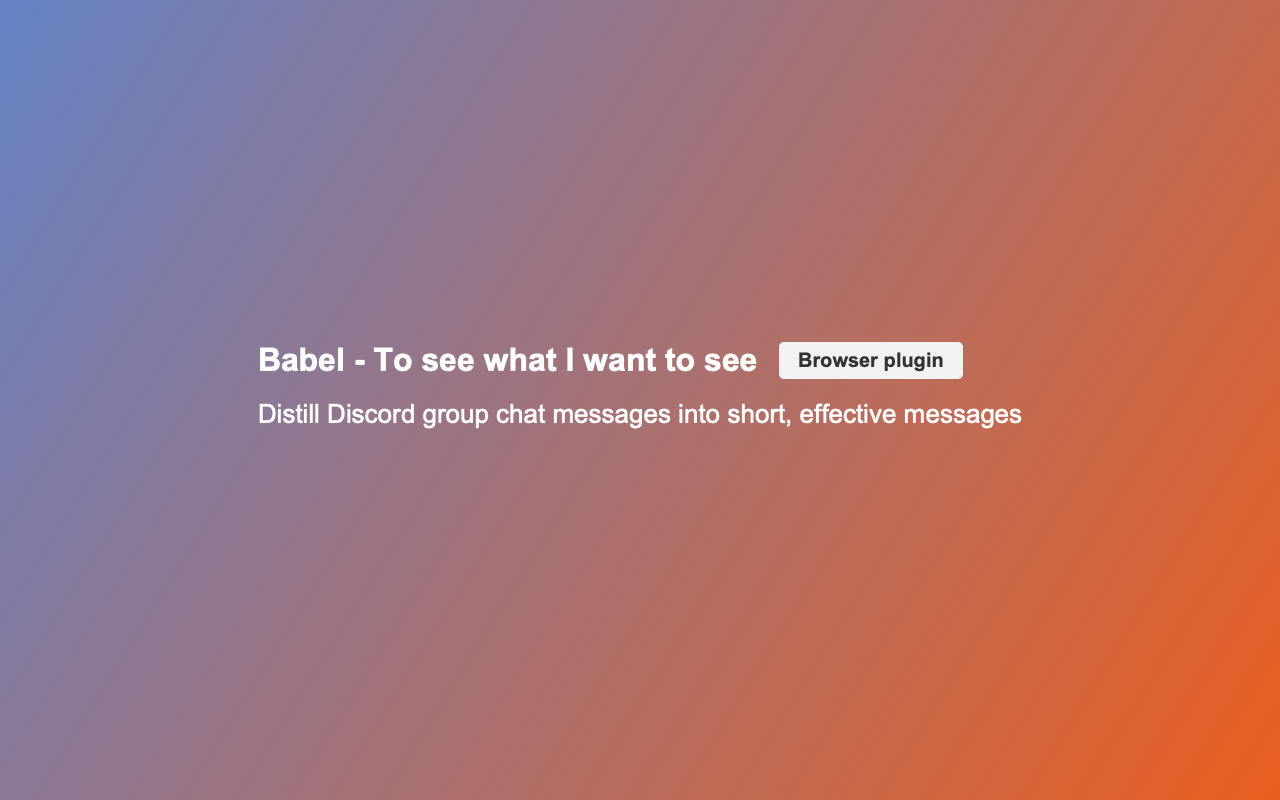 Babel x Discord Plugin chrome谷歌浏览器插件_扩展第1张截图