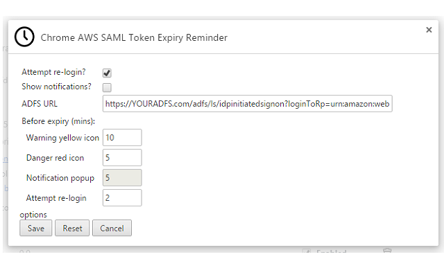Chrome AWS SAML Token Expiry Reminder chrome谷歌浏览器插件_扩展第1张截图