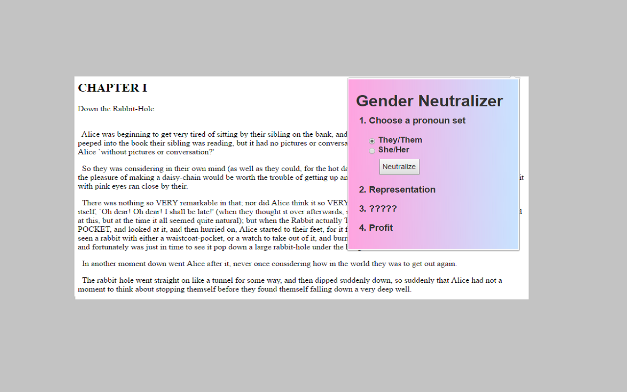 Gender Neutralizer chrome谷歌浏览器插件_扩展第1张截图