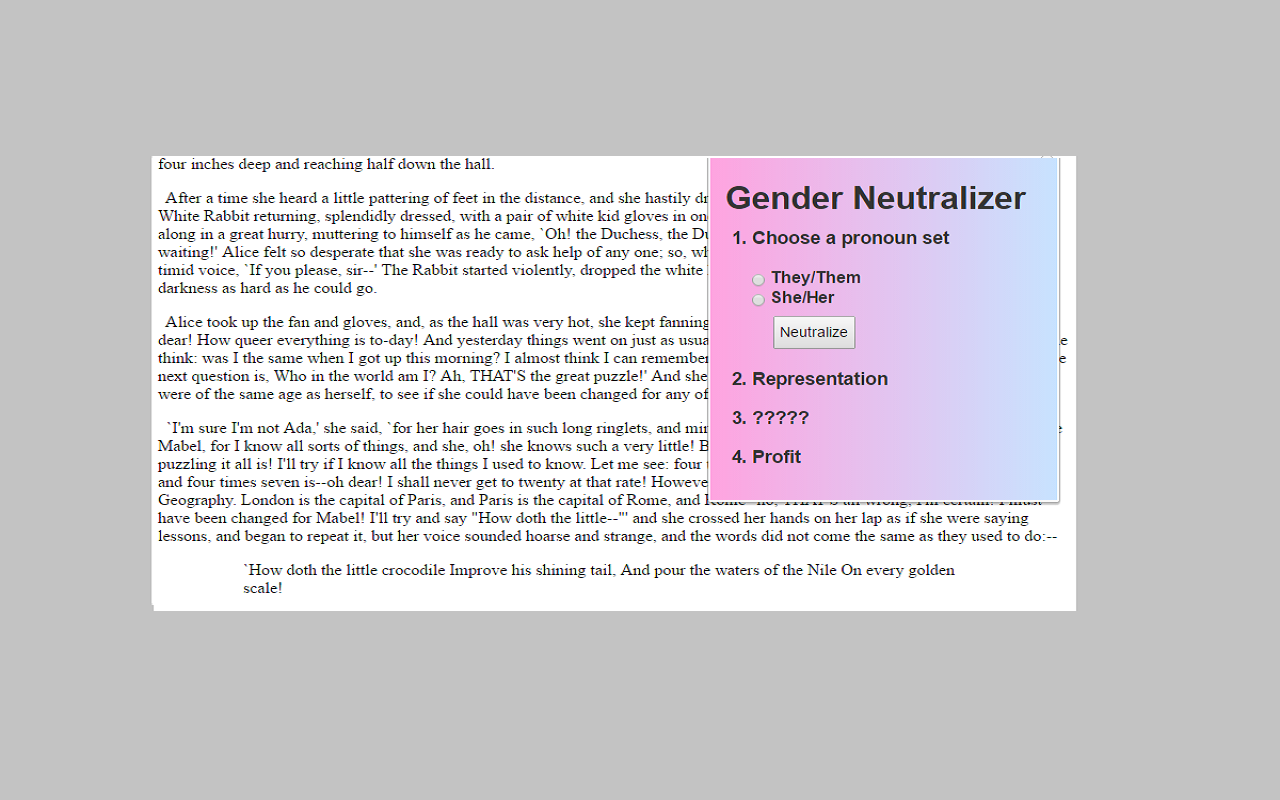 Gender Neutralizer chrome谷歌浏览器插件_扩展第2张截图