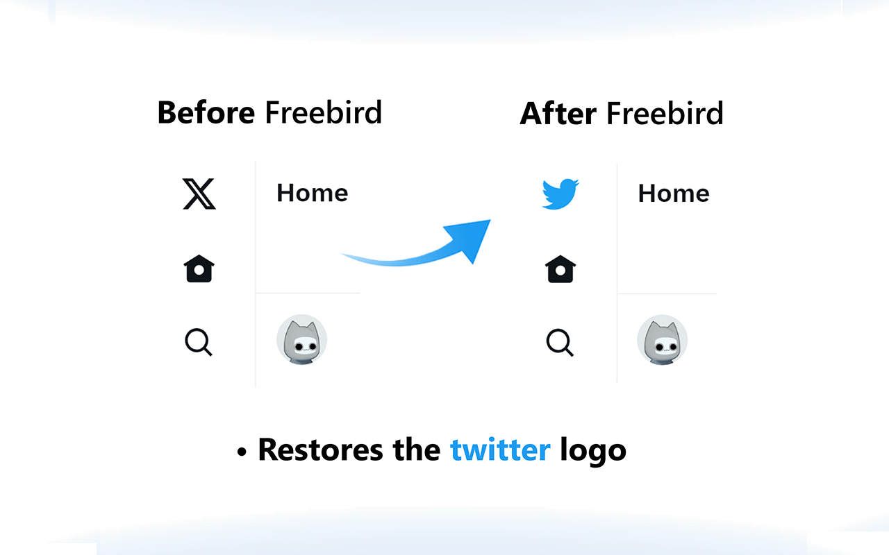 Freebird - X (Twitter) Logo Replacer chrome谷歌浏览器插件_扩展第1张截图