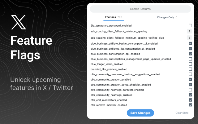 X / Twitter Feature Flags chrome谷歌浏览器插件_扩展第1张截图