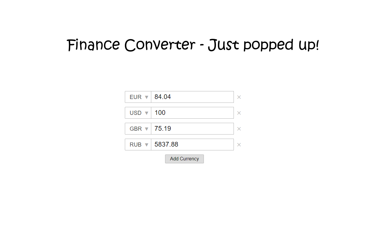 Finance Converter - Just popped up! chrome谷歌浏览器插件_扩展第1张截图