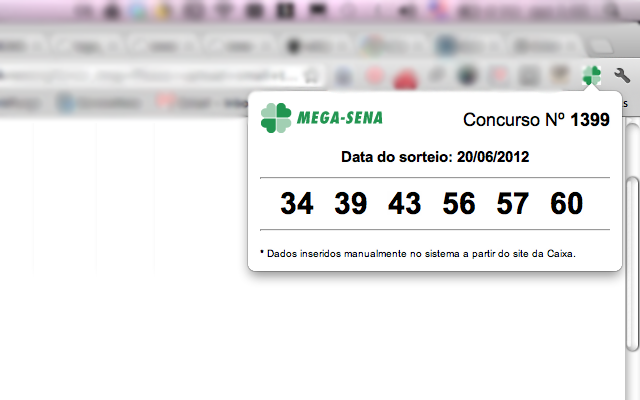 Resultado Mega-Sena chrome谷歌浏览器插件_扩展第1张截图