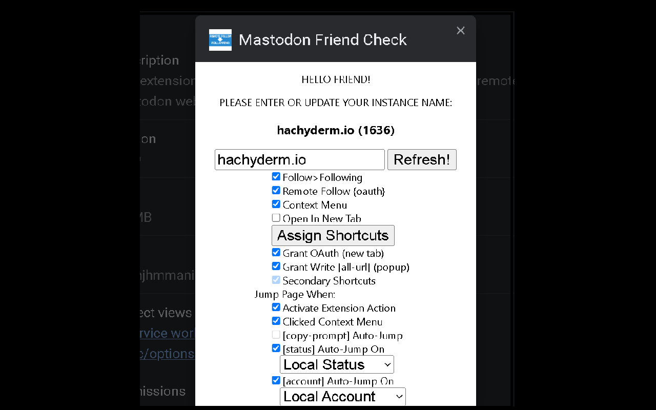 Mastodon Friend Check chrome谷歌浏览器插件_扩展第3张截图