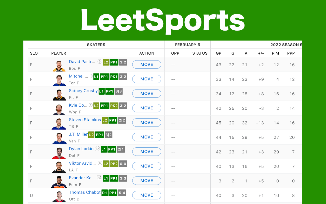 LeetSports Fantasy Hockey Tools chrome谷歌浏览器插件_扩展第1张截图